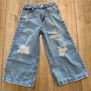 Zara kids wide leg denim jeans. GUC